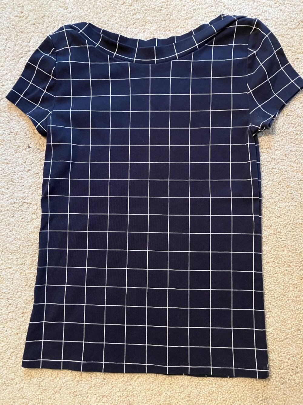 Ann Taylor Top, Size XS, Navy/White